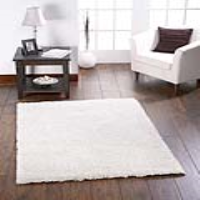 Origins Chicago Modern Large Cream Polyester Hand Tufted Shaggy Rug 200x290cm