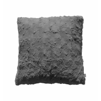 Fur Cushion Gunmetal Grey