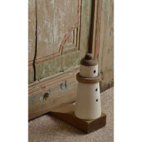 Fair Isle Solid Natural Wood Lighthouse Doorstop