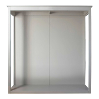 Floor Standing White Painted Wooden Modern Kitchen Hanging Display Cabinet Unit