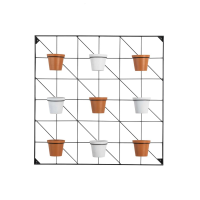 Terracotta Carlos Wall Planters x9 White And Terracotta Large
