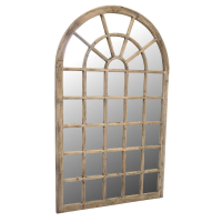 Modern Style Tall Floorstanding Arched Georgian Window Mirror 22 x 120cm