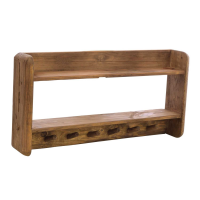 Open Wall Shelf With Hooks