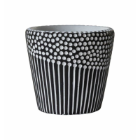 Pot Black White Small