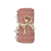 Green Recy Cotton Dia Throw Blush