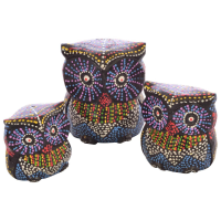 Set Of 3 Owls
