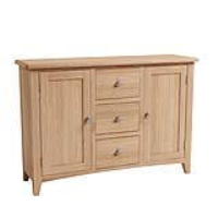 Modern Style Oak Wood Large 2 Door 3 Drawer Living Room Sideboard 80 x 115cm