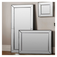 Shabby Chic Mirrored Glass Beaded Leaner Rectangular Full Length Wall Mirror 165cm Tall