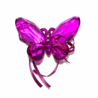 Purple Butterfly With Ribbon