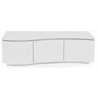 Lazzaro Modern White Gloss Painted TV Media Cabinet With LED 140cm Wide