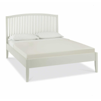 Ashby Soft Grey Painted Modern Slatted Arched Bedstead Double 4ft6in 135cm