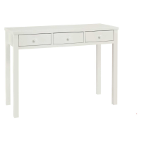 Modern White Painted 3 Drawer Dressing Table Study Writing Desk