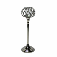 Medium Glitz And Glass 38cm Tealight Holder On Stand