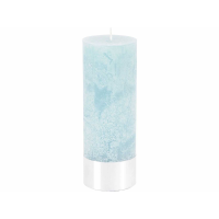 Blue Rustica Pillar Candle 7x19cm
