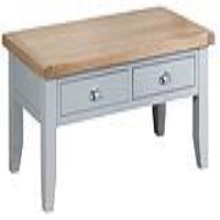 Modern Light Oak Top Grey Painted 2 Drawer large Living Room Coffee Table 45 x 120cm