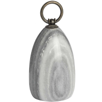 Grey Marble Stone Door Stop Weight With Antique Brass Metal Handle