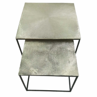 Value Mahi Set Of 2 Black And Nickel Nesting Tables