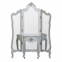 Silver Dressing 3 Panel Mirror Screen