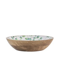 Green Natural White Eucalyptus Bowl Large