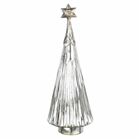 The Noel Collection Star Topped Glass Decorative Large Tree