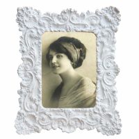 White Clay Paint Portrait Photo Frame