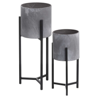 Set Of Two Concrete Table Top Planter