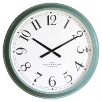 Retro White Dial Teal Green Large Round Wall Clock 68cm Diameter