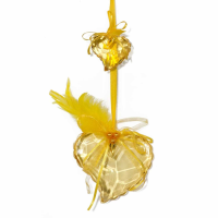 Honey Heart With Feathers