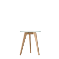 Natural Blair Round Side Table Oak