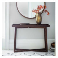 Modern Mixed Timber Rectangular Living Room Brown Console Hall Table 80 x 110cm