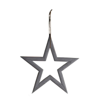Grey Priola Wooden Star Grey 460x10x435mm