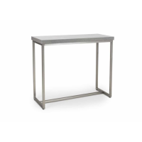Grey Concrete Top Console Hall Table Brushed Steel Legs 90cm Wide
