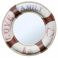 Decorative Life Guard Rubber Ring Style Framed Wall Mirror