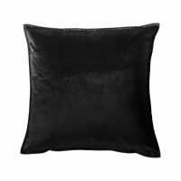 Velvet Oxford Cushion Black