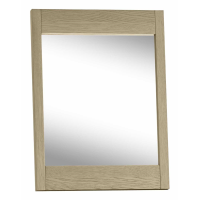 Rimini Aged Oak And Weathered Oak Wood Rectangular Bedroom Dressing Table Vanity Mirror