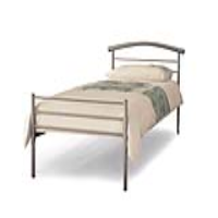Modern Kids Silver Metal Single 3ft Low Foot End Bed 90cm Wide Childs Bed