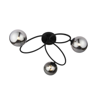 Black Ellipse 3 Ceiling Light Black