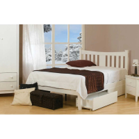 Kingfisher White Painted Hardwood 150cm 5ft King Size Bed Frame Sprung Slatted