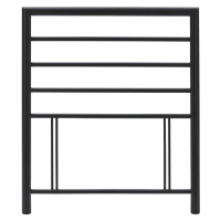 Kids 3ft Single Matt Black Metal Divan Bed Headboard 90cm Wide