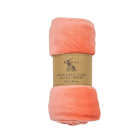 Rolled Flannel Fleece Coral