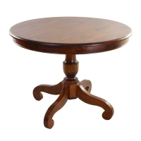 Village Solid Mahogany Wood Round Kitchen Dining Room Table 100cm Diameter