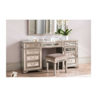 Jessica Modern Double Pedestal Large Mirror Faced Dressing Table in Taupe 160x80cm