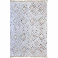 Ahar Table Tufted Ivory And Multi Colour Pattern 160x230cm Cotton Rug