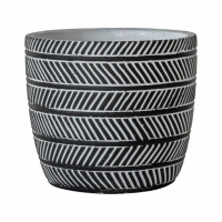 Pot Black White Large