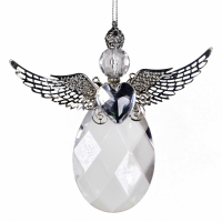 Decorative Accessories Angel Clear Acrylic Teardrop With Silver