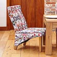 Pair of Oak Full Back Upholstered Modena Dining Chairs