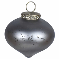 The Noel Collection Mystic Grey Teardrop Bauble