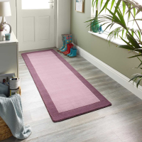 Origins Borders Purple Mauve Hand Tufted Rug 67x200cm