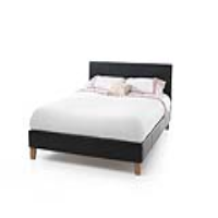 Tivoli 150 Cm Black Faux Leather Bed