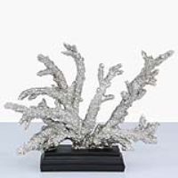 Silver And Black Coral Decoration